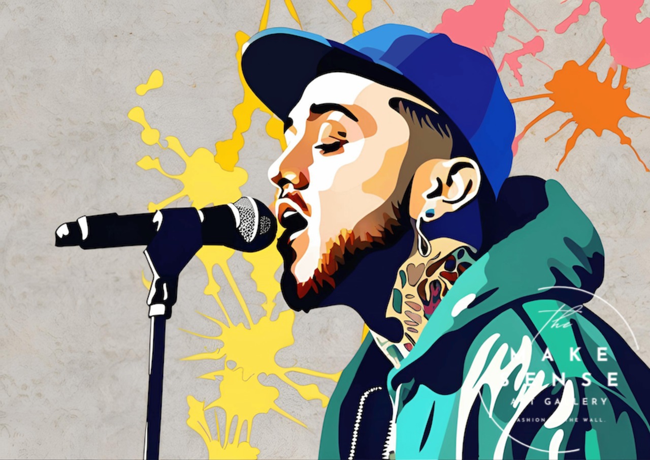 Mac Miller｜伝説のアーティストをオマージュした追悼アートポスター｜モダン空間に映える唯一無二のデザイン｜日本製A4ポスター