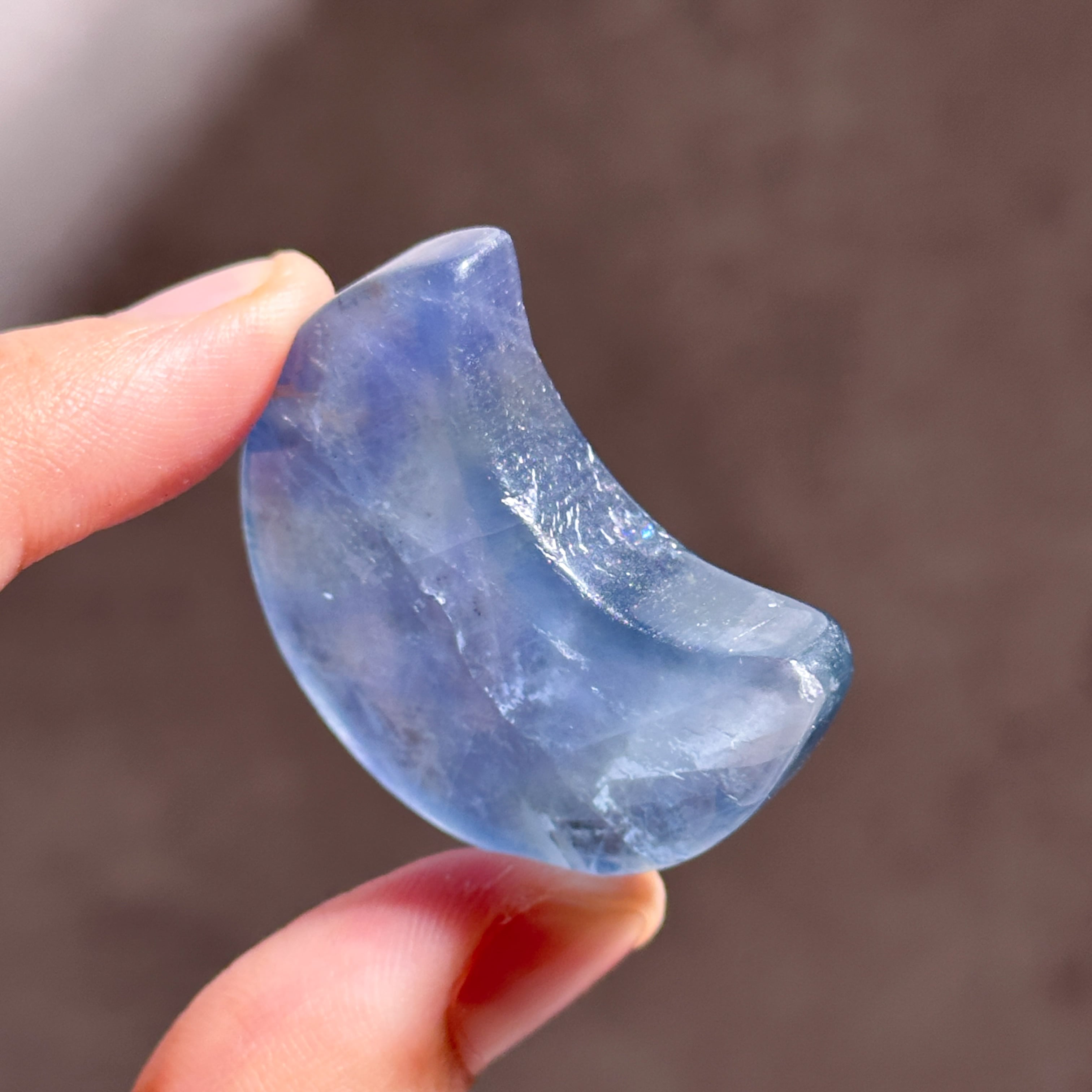 ブルーフローライト 三日月11◇ Fluorite ◇天然石・鉱物