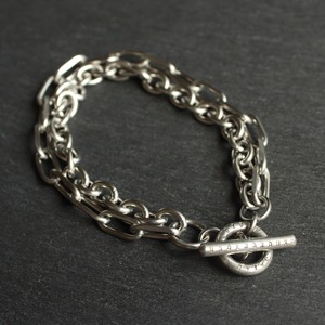 ◆真鍮×Stainless ブレスレット【Mix Chain Bracelet】