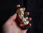 EUROPE Vintage Christmas glass ornament : Santa C