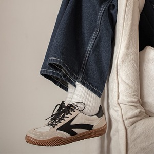 Retro German Trainer White Black Sneakers / レトロ ジャーマン トレーナー ホワイト ブラック スニーカー