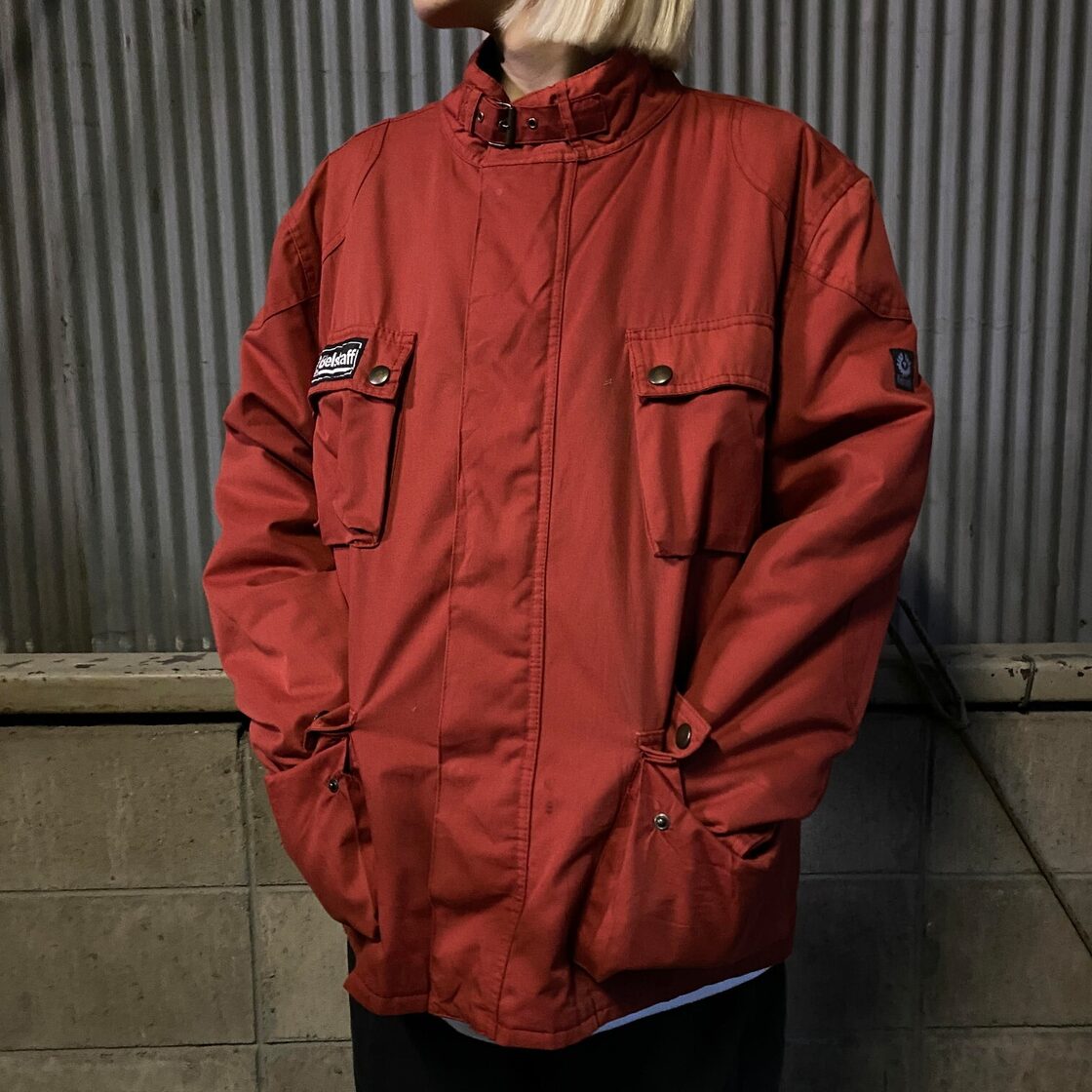 90年代 Belstaff ベルスタッフ GOLD Label コーデュロイ襟 コットン 