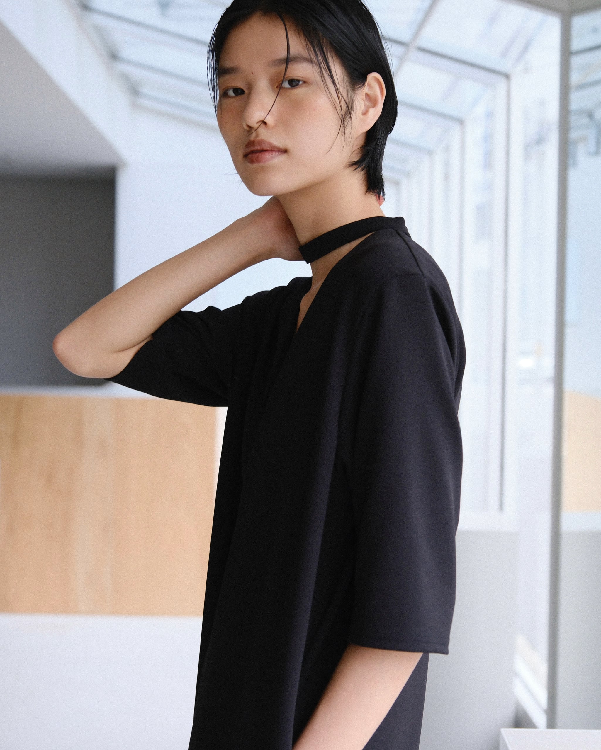 bowtie V-neck one-piece -made in japan- | aéré