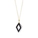 Wave Pattern Motif Necklace - Black