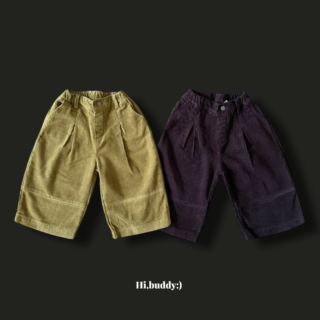 【予約】corduroy tuck pants/hi.buddy