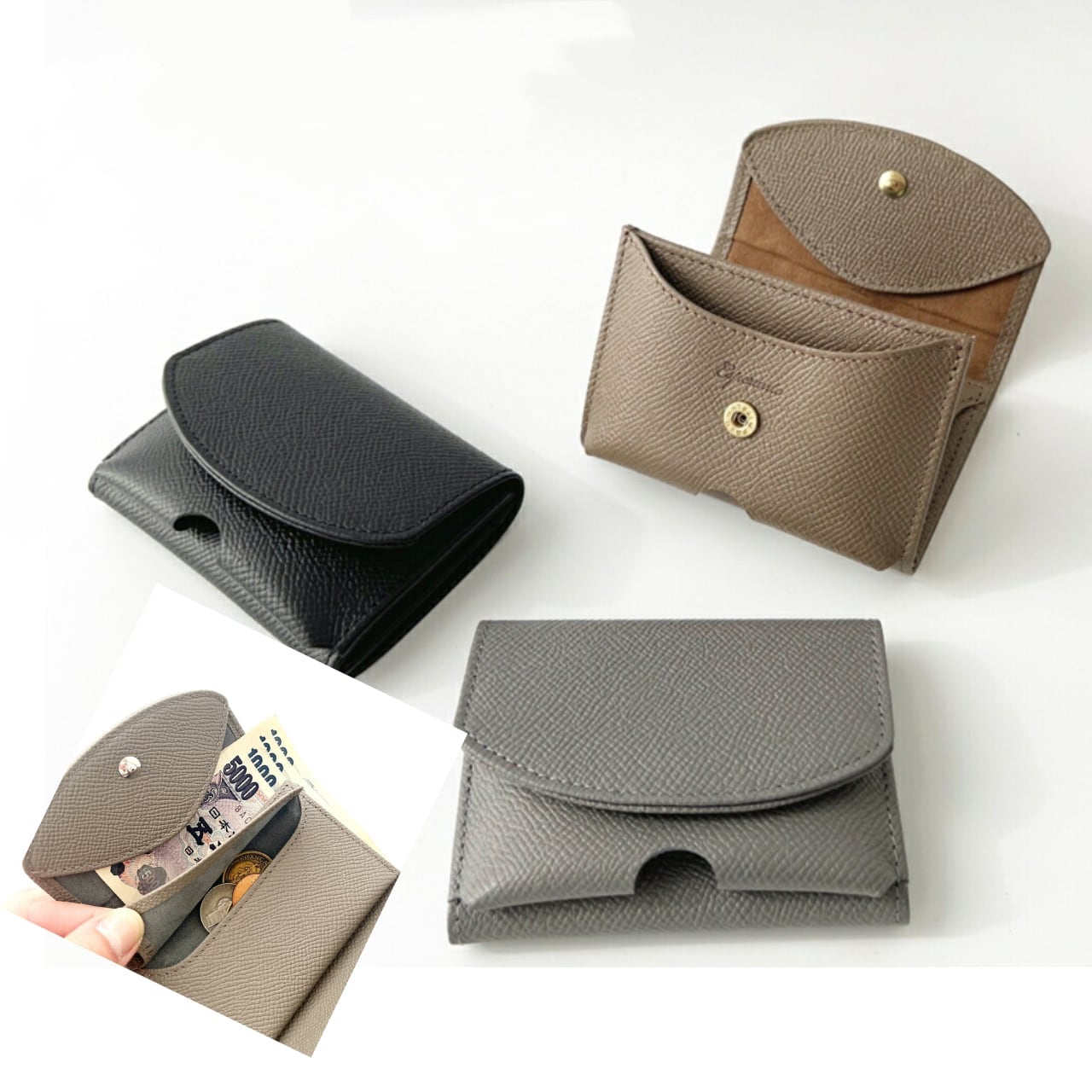 【日本製×日本レザー】ボントーノレザー ミニマム財布 6720