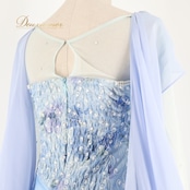 社交ダンス 衣装 スタンダードドレス ワンピース ドレス ブルー系 Leirina レイリーナ 水色 レース フロート デモ 競技 パーティ 発表会 ダンス 水色系 エレガント ドレスアップ ステージ衣装 ダンスパフォーマンス 競技用 衣装 フリル おしゃれ