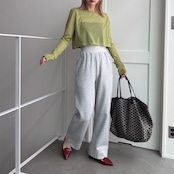 crew neck tulle sheer short tops/lime