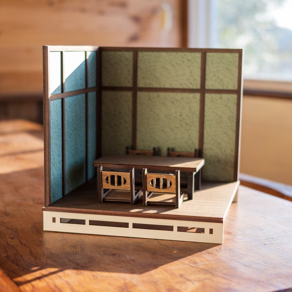 和風 ミニチュア台所 厨 箱部屋 ドールハウス 貴重 3021 心細