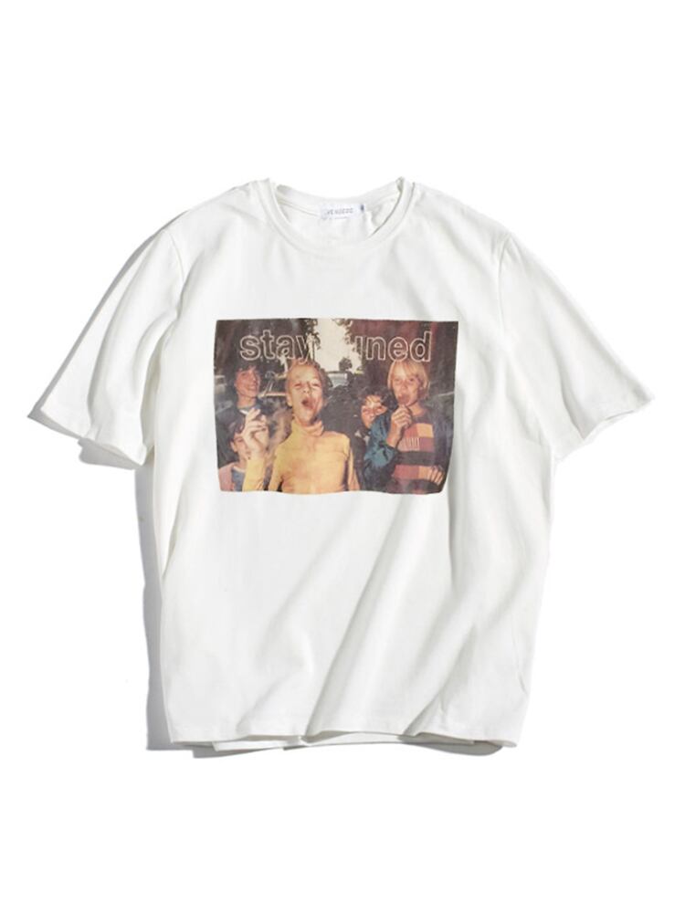 全2色 Tシャツ カットソー プリント カジュアル シンプル