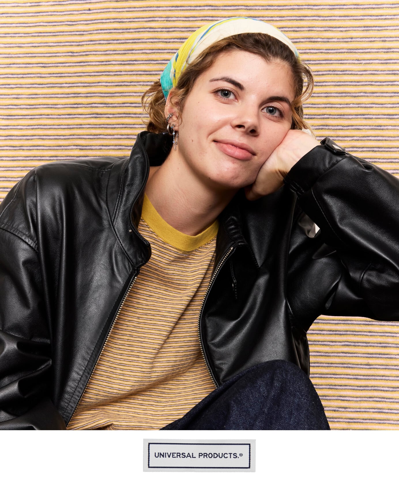 UNIVERSAL PRODUCTS. / 261-60405 LEATHER BLOUSON (BLACK