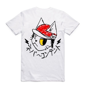 NEVER CONTENT　NC CAT Tシャツ ホワイト