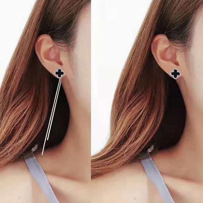 クローバーモチーフチェーンピアス A-1038 | miie online store