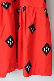 Rhombus dots apron dress