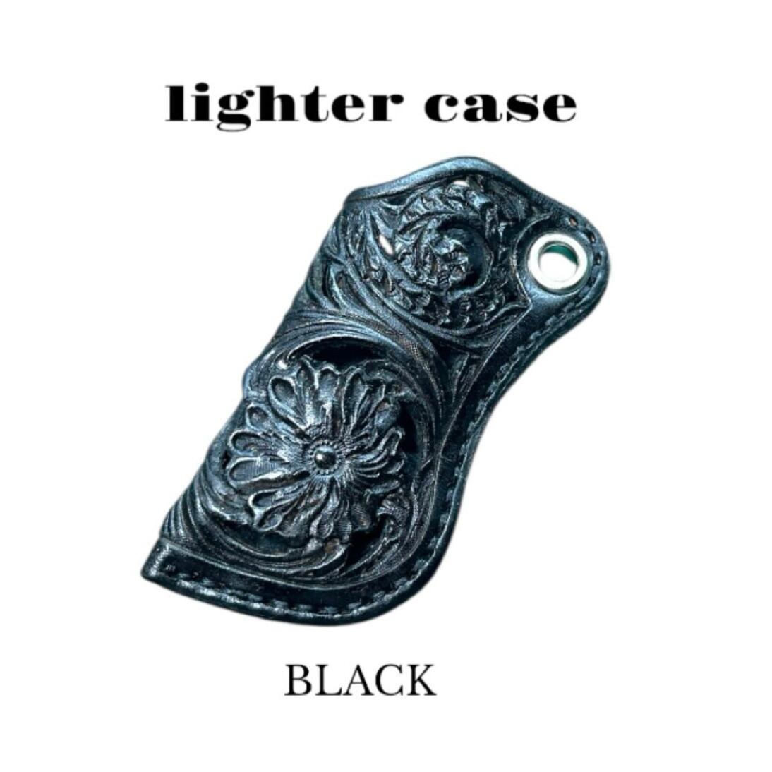 レザーカービング BIGJ26用ライターケース ブラック | Fives leather