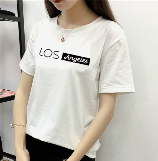 英字tシャツ 半袖 Tシャツ レディースtシャツ Crew