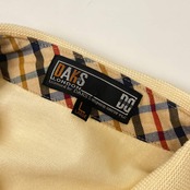 DAKS LONDON ダックス ポケット 長袖 ポロシャツ L/クリーム色 メンズ ゴルフ