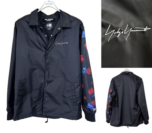 YOHJI YAMAMOTO × NEWERA　ヨウジヤマモト　ニューエラ　スカルローズ　コーチジャケット　L　4　メンズ　男女