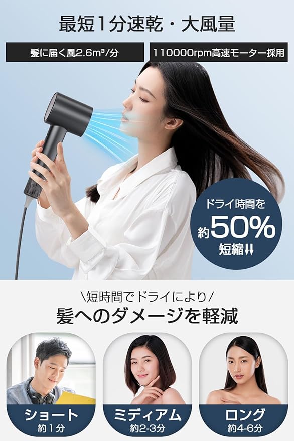 自分へのご褒美に✨️JYNSEI 大風量ヘアドライヤー 新品未開封　クリスマス 自分へのご褒美に✨️JYNSEI 大風量ヘアドライヤー 新品未開封 クリスマス