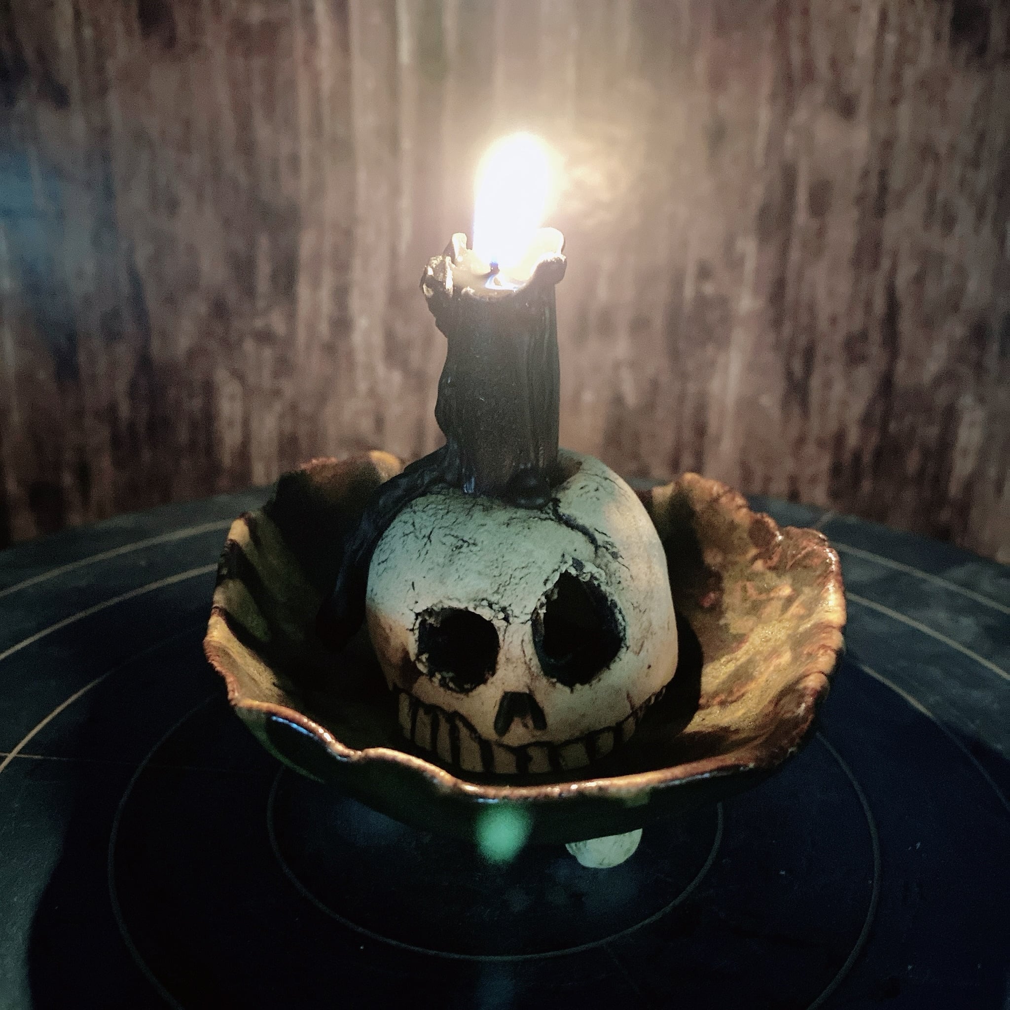 妖怪陶器 髑髏蝋燭立て（キャンドルスタンド） | ガラダ堂 garadadou