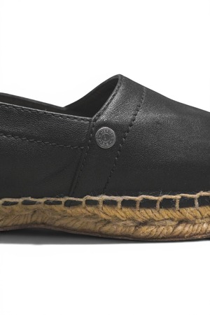 90's "HERMÈS" Espadrilles en Cuir (Black)
