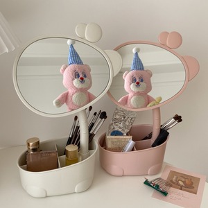 【収納】キリン形ミラー付きテーブル収納