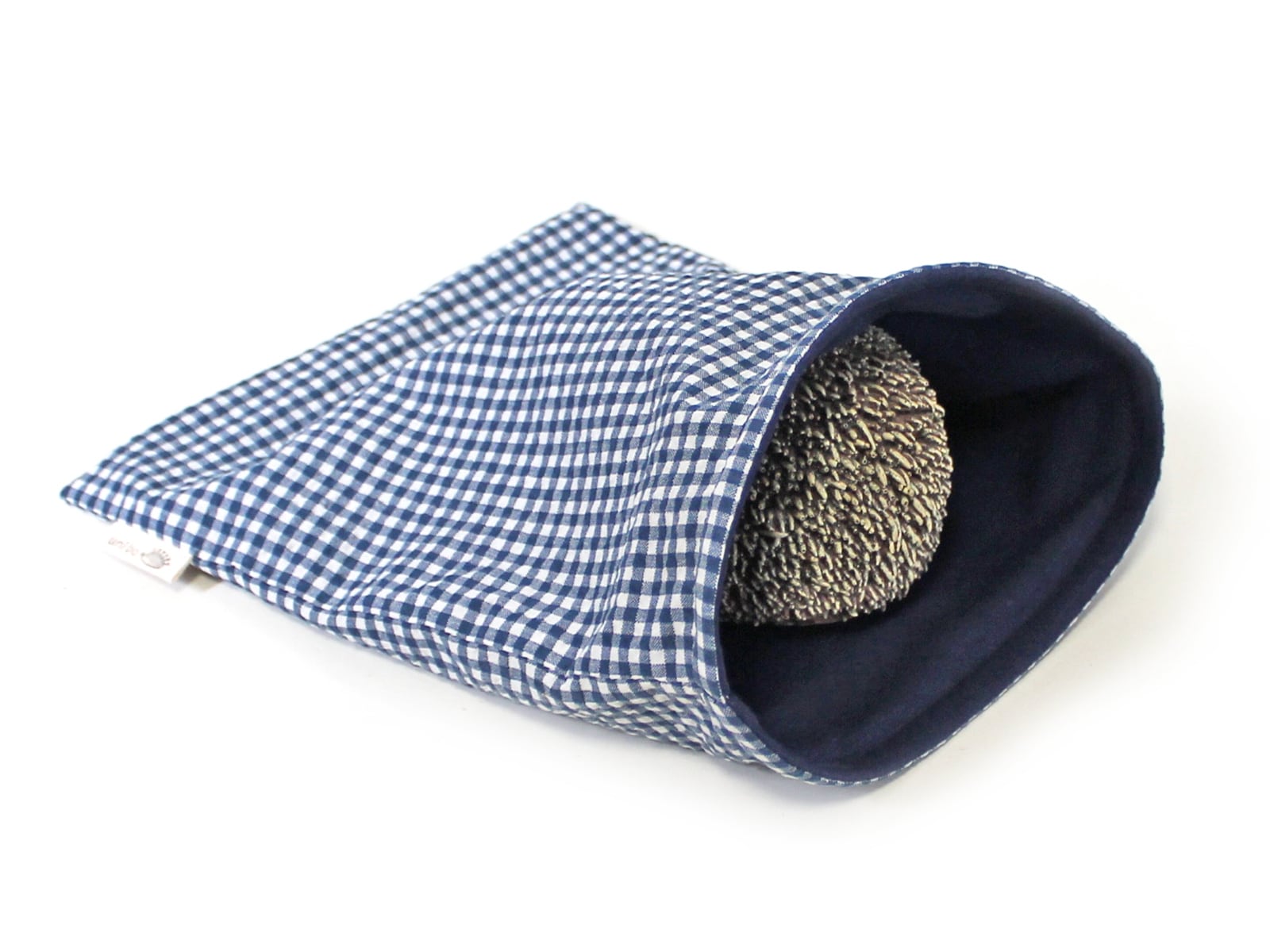 ハリネズミ用寝袋 L（夏用） 綿リップル×スムースニット ギンガム