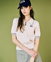 ジップアップポロニットTOPS (IVORY)　CQ-49027