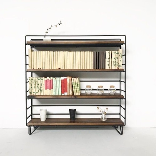 オーダー専用　アイアンフレームのブックシェルフ ワイド