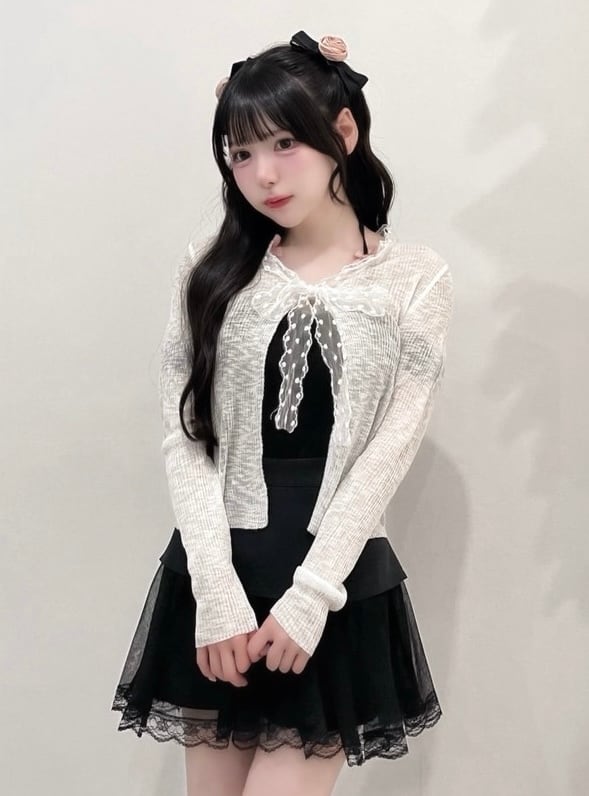 lace tulle mini skirt