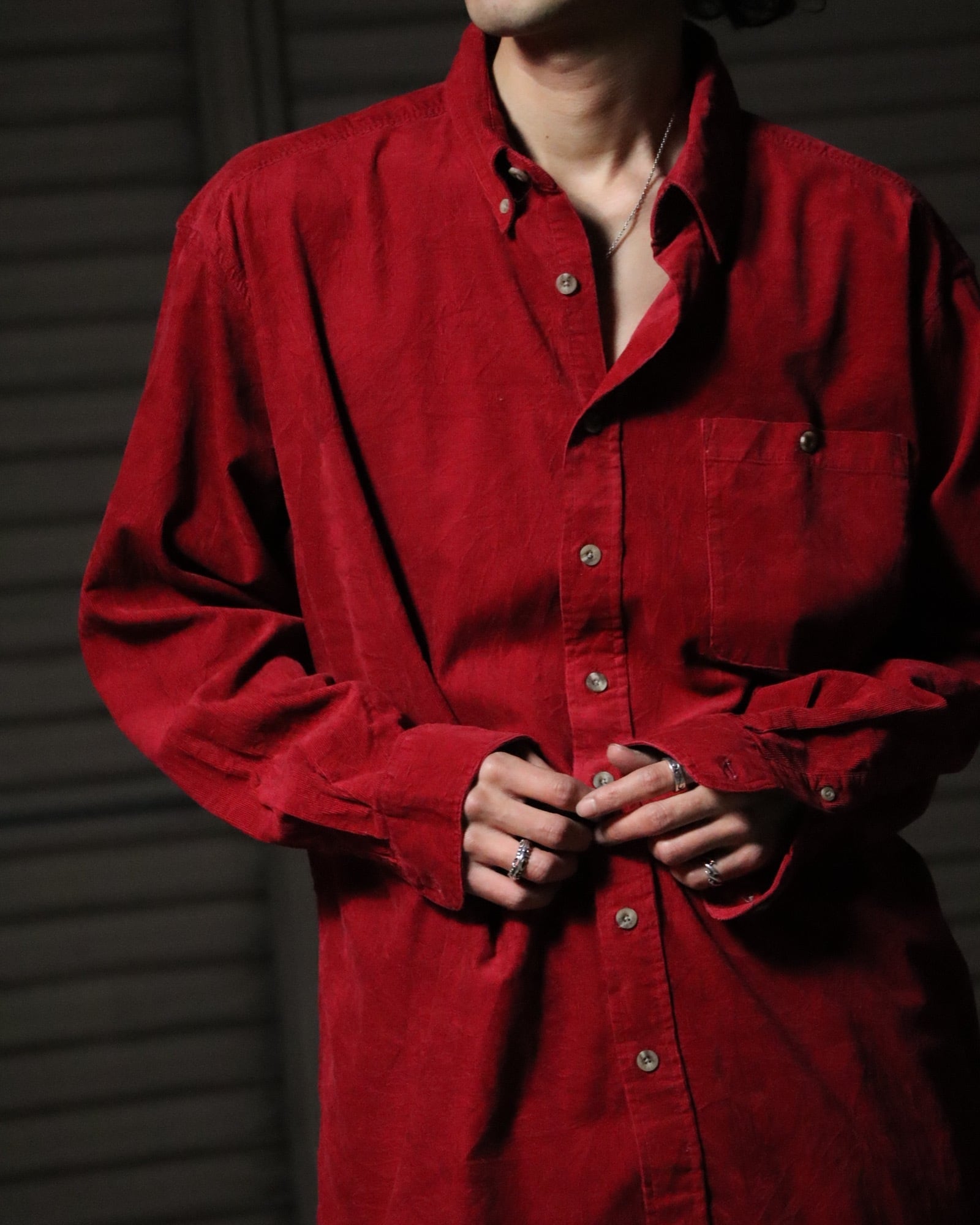 80〜90年代 ラルフローレン ポロカントリー 開襟 長袖 コーデュロイ