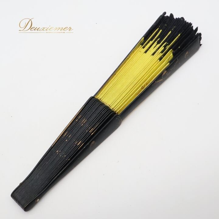 フラメンコ アバニコ 扇子 小物 小道具 32cm イエロー系 黄色 ブラック