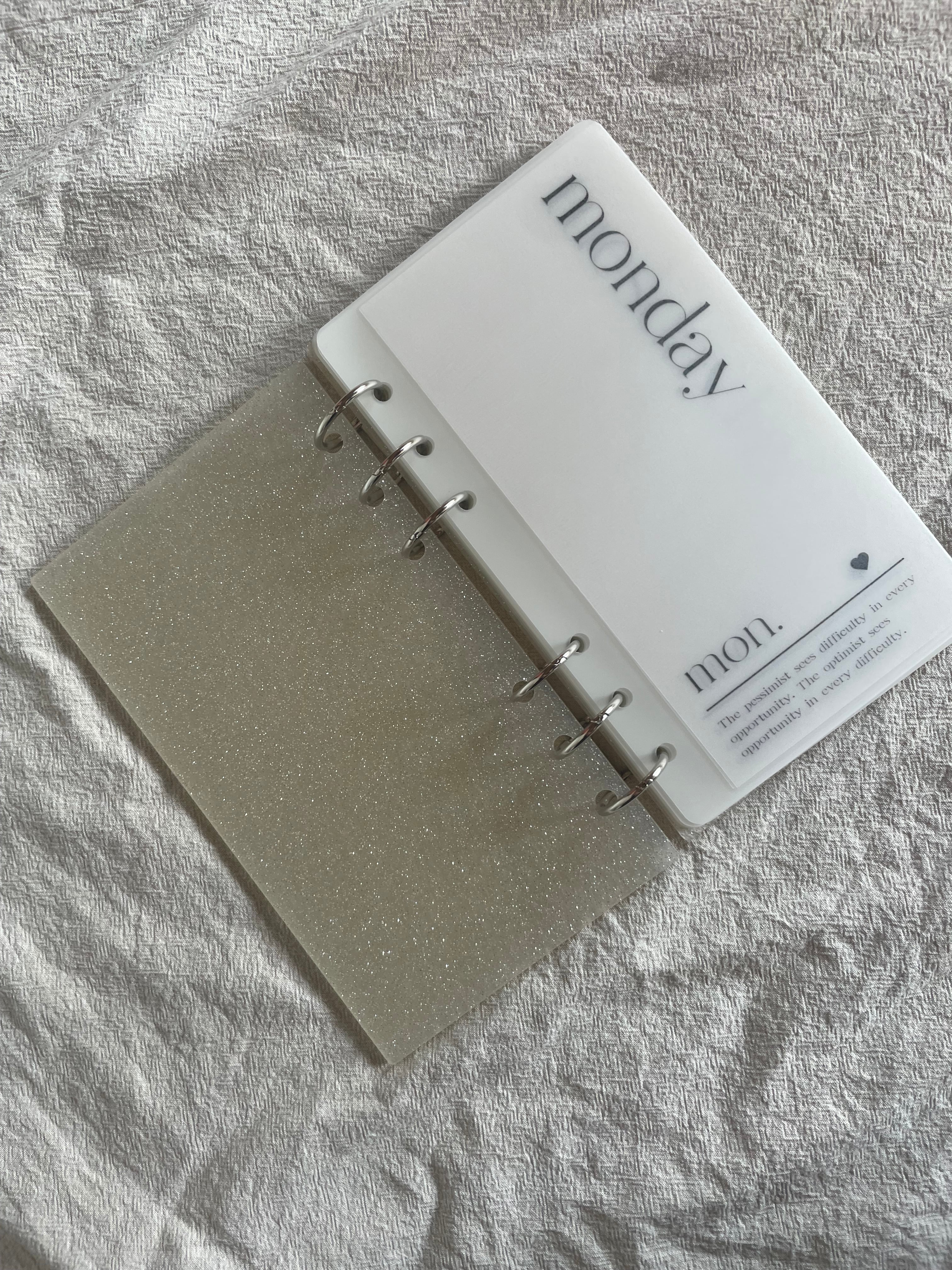 A6曜日リフィルblackデザイン | nyk.saving