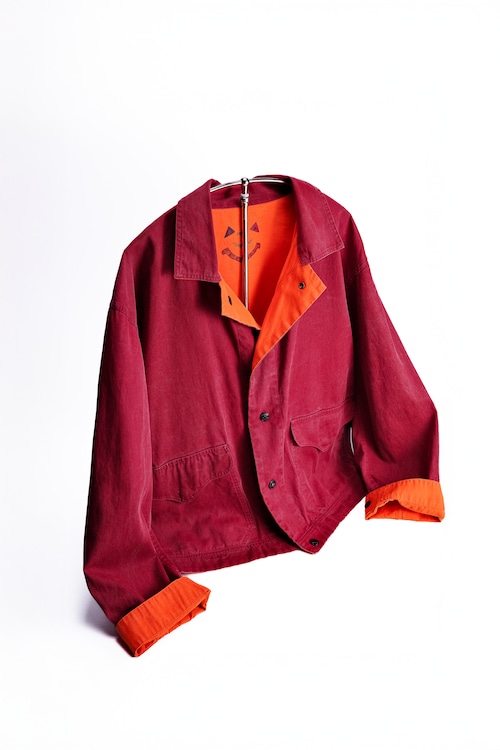 ［Late 1980’s］“BONEVILLE” Reversible Garment-Dyed Cotton Twill Jacket （Designed by Massimo Osti）