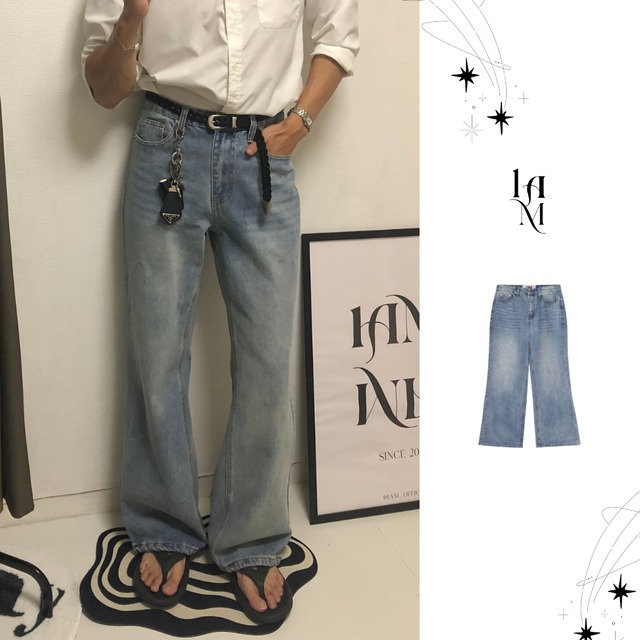 Relaxed Boots-cut Denim [Light Blue]