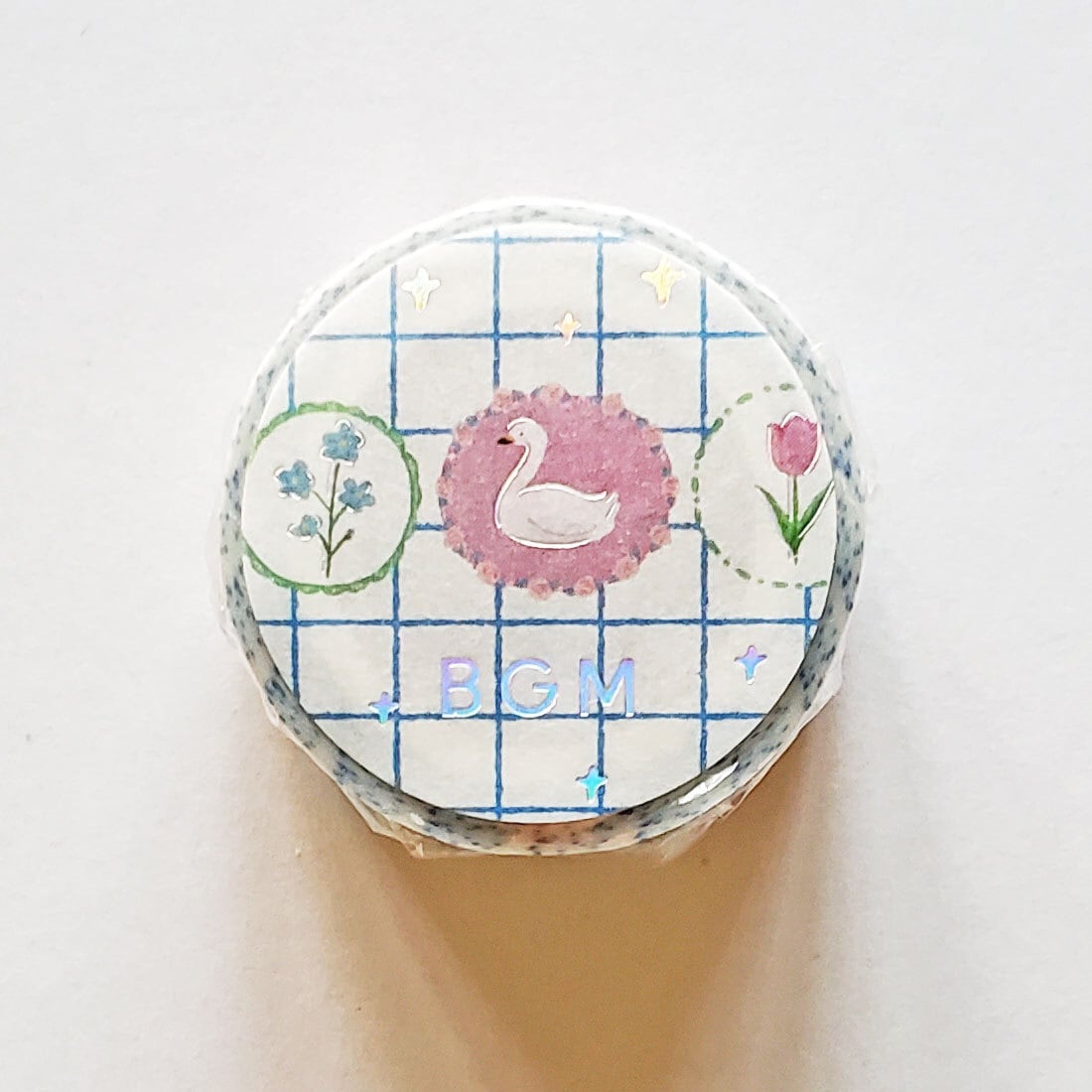 【8676】海外　マステ　5m巻売り　ホログラムカッティング　精霊　うさぎ　花 ご注文はうさぎですか？BLOOM – ゲツオシマート