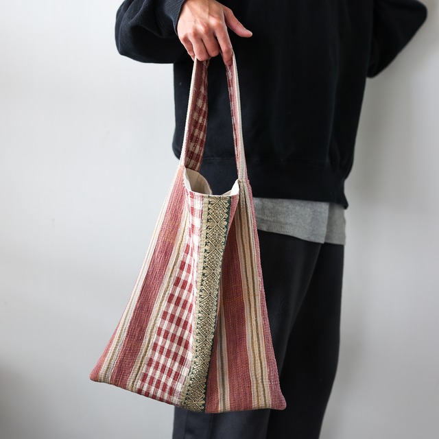 Hagi / Vintage Quilt - One Handle Bag - M #73