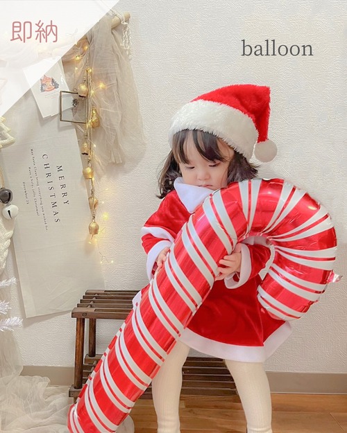 [即納]Xmas stick balloon red