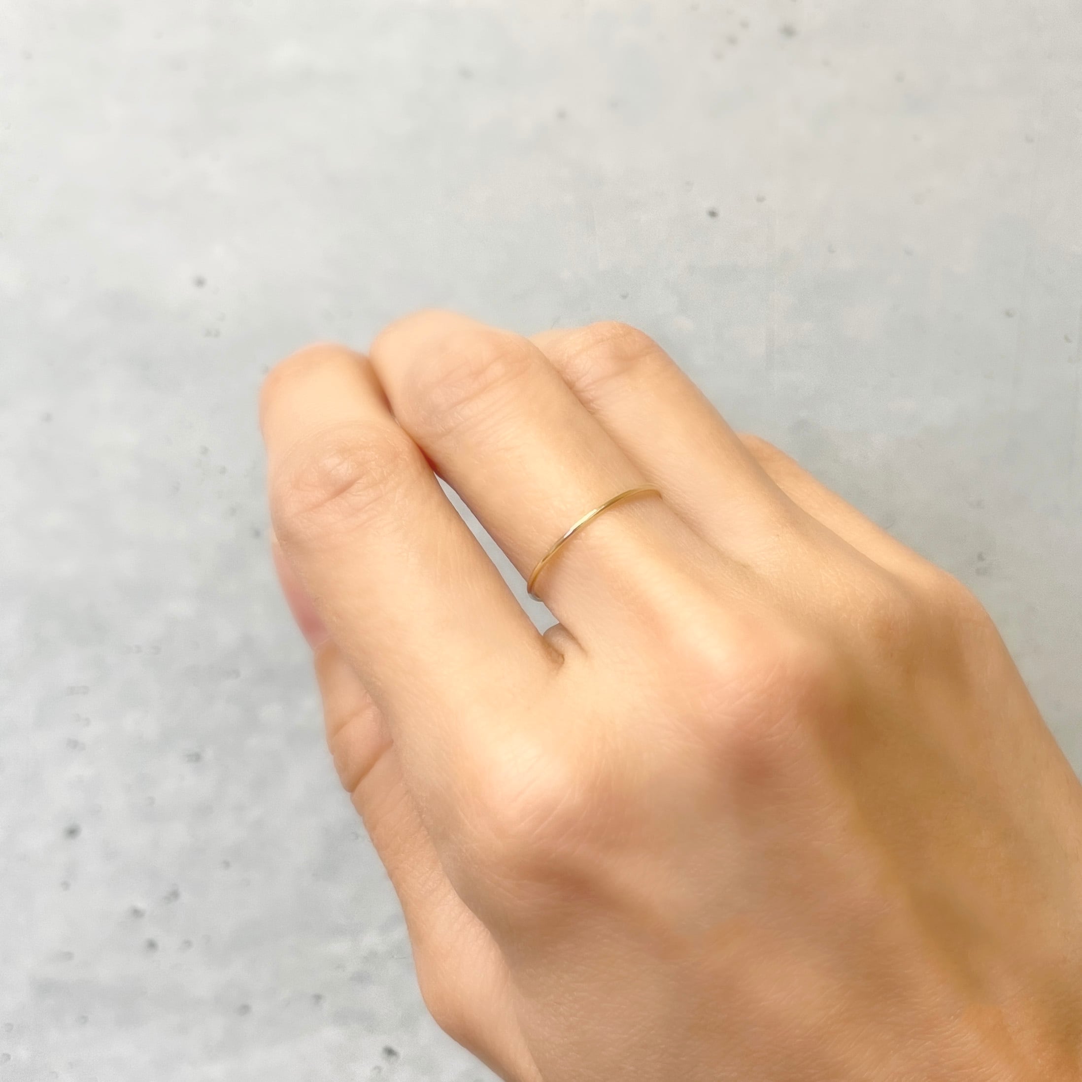 11号～15号〉K18 0.8mm プレーンリング つけっぱなし No.153 #11～#15