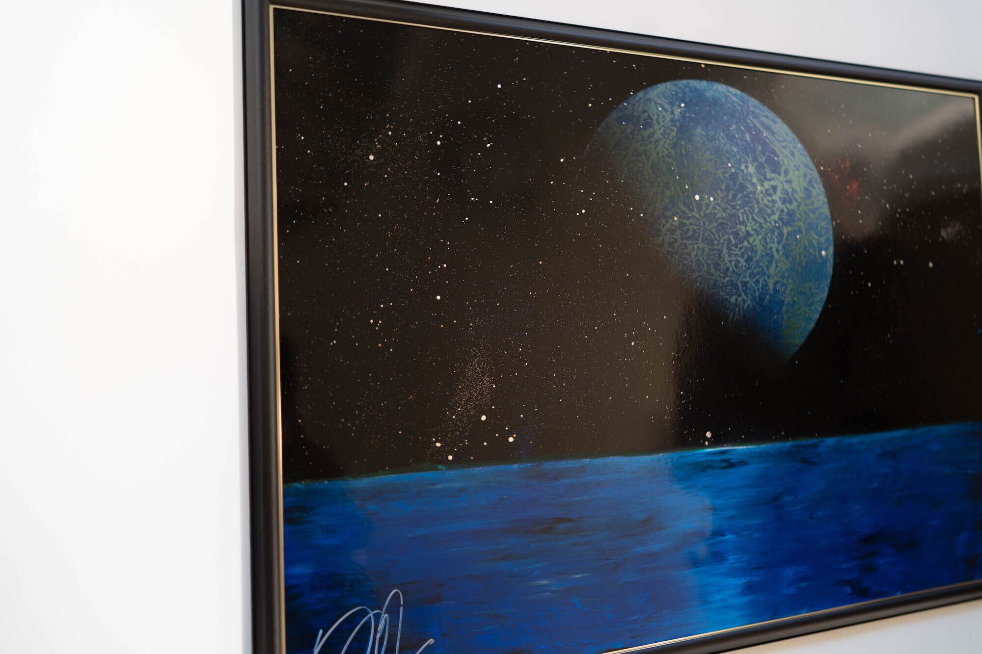 Earth with the ocean / 地球、海をテーマにしたスプレーアート作品