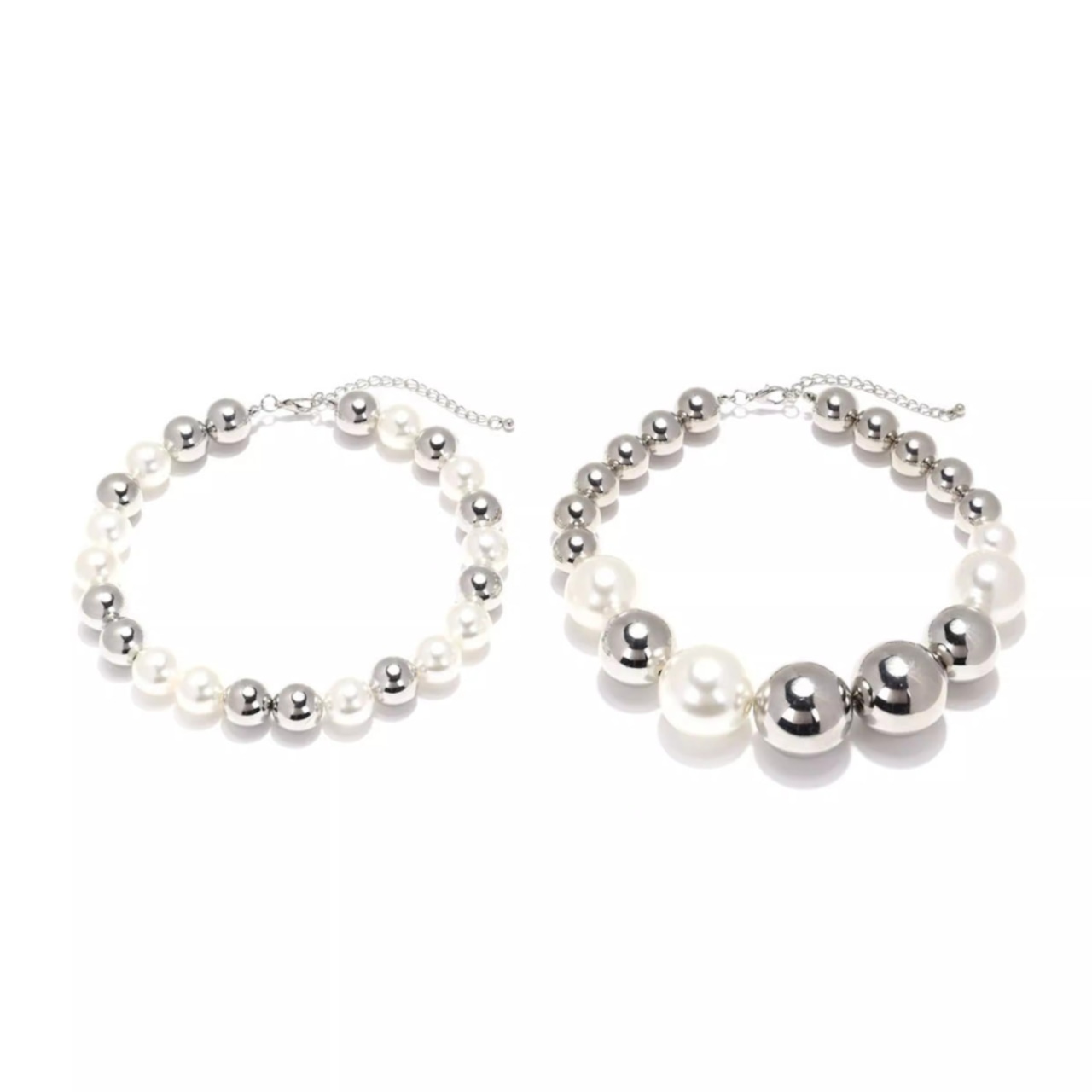 Minimalist Faux Pearl Beaded Necklace (ME245)