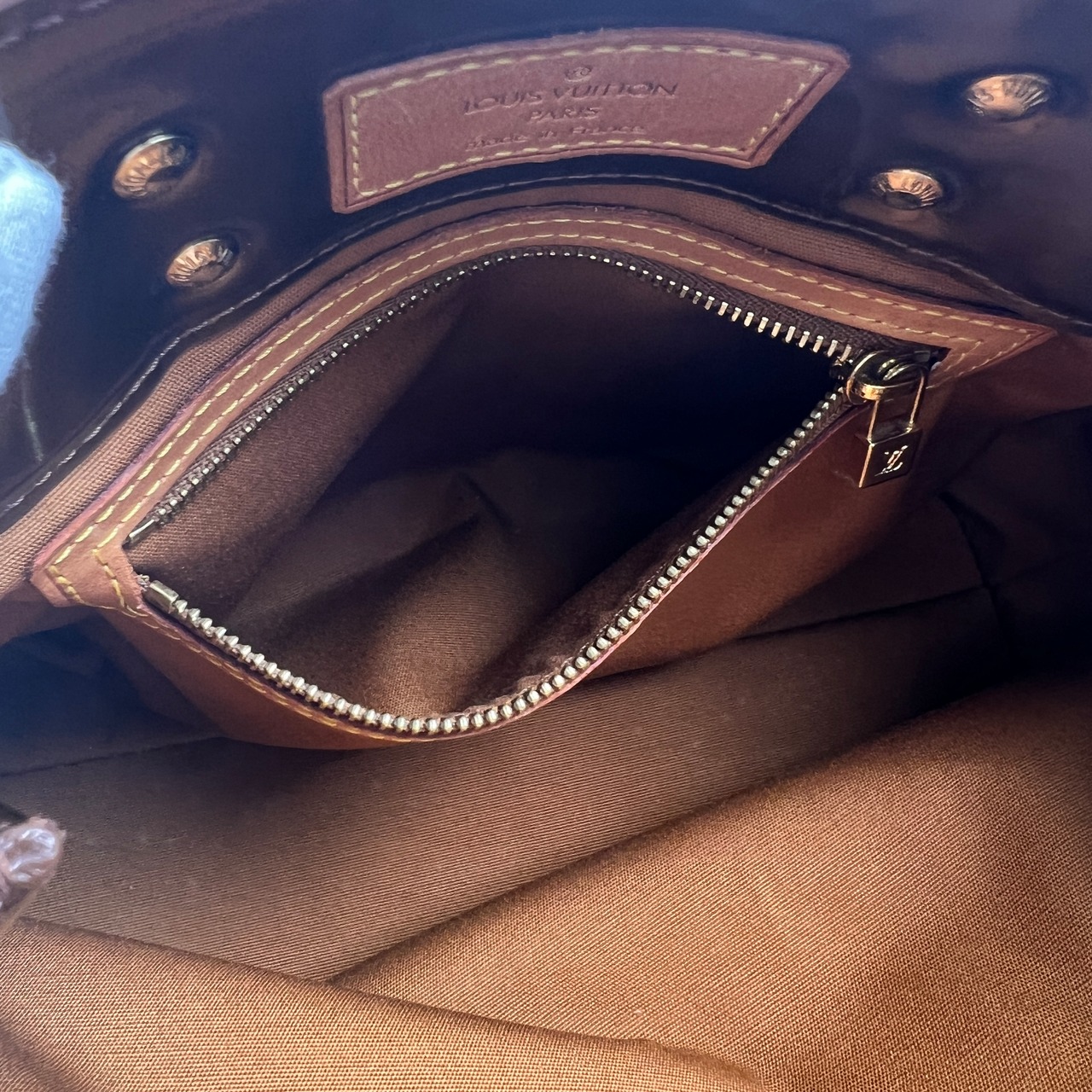 LOUIS VUITTON ヴィトン ヴェルニ リードPM ハンドバッグ ブラウン A-12772