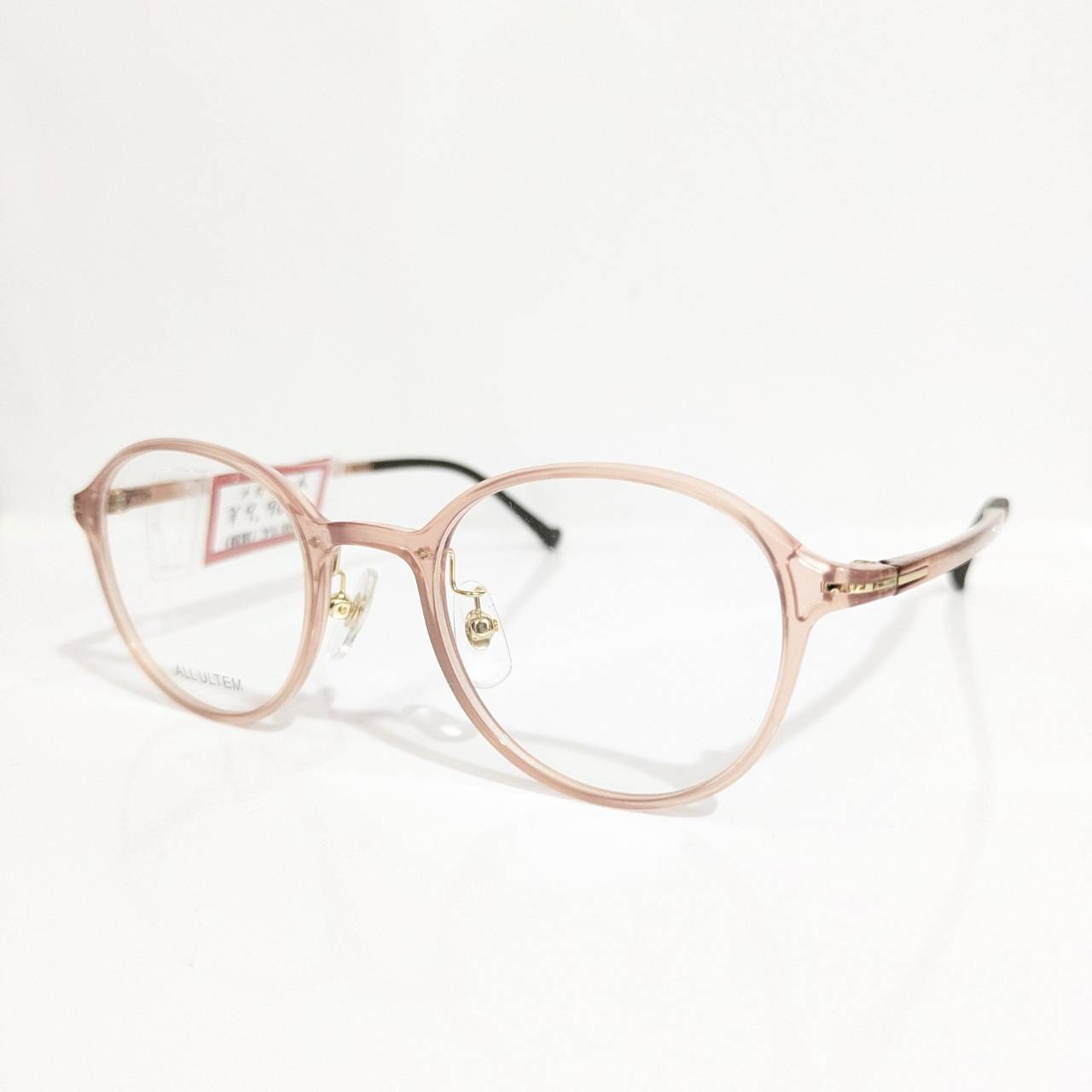 【ALL ULTEM】ボストンセルフレーム クリアピンク
