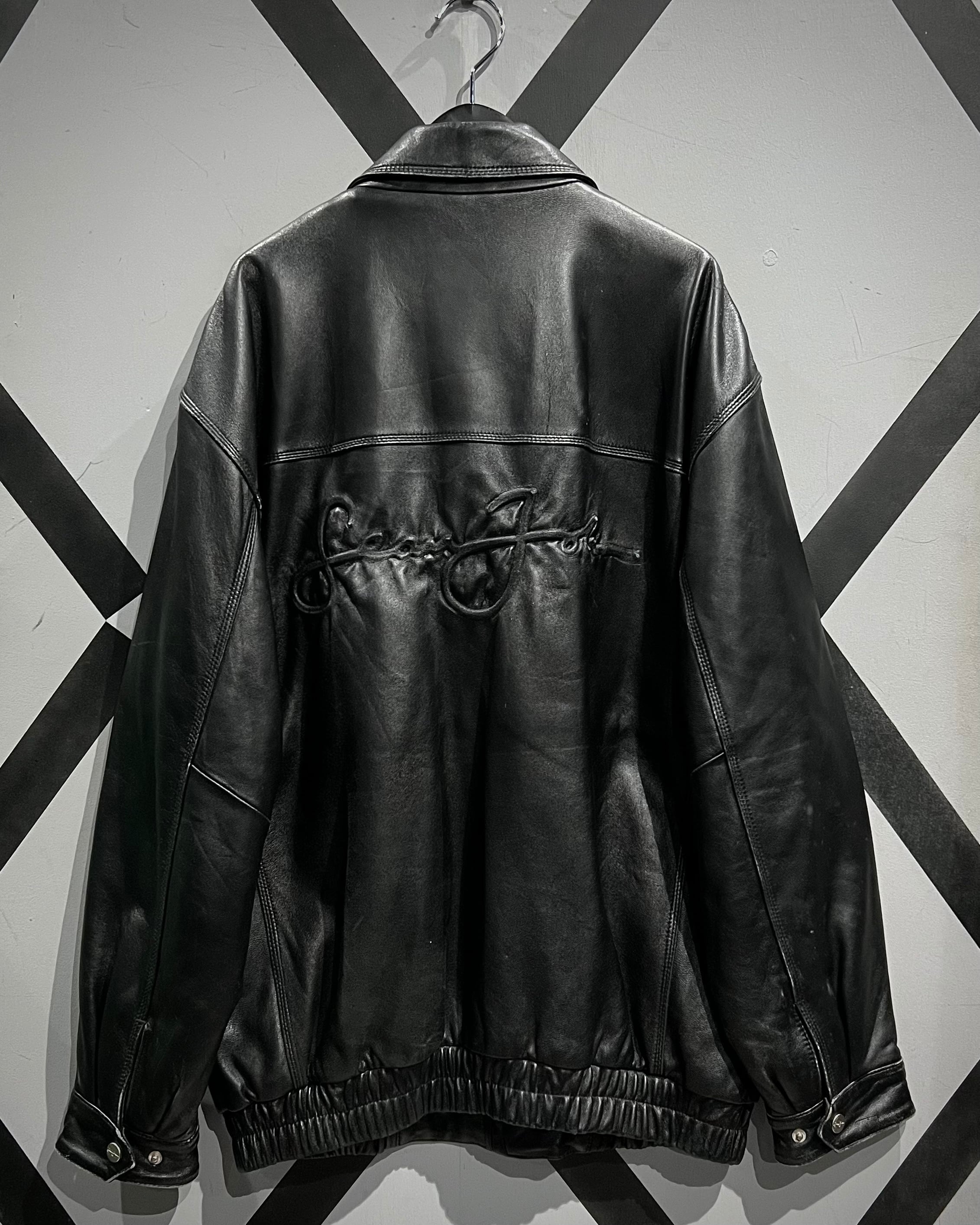X VINTAGE】 “Sean John”Logo Emboss Design Vintage Loose Zip Up