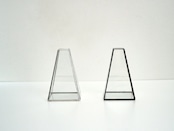 HAKU GLASS FLOWER VASE -S- / H10cm / SILVER・BLACK