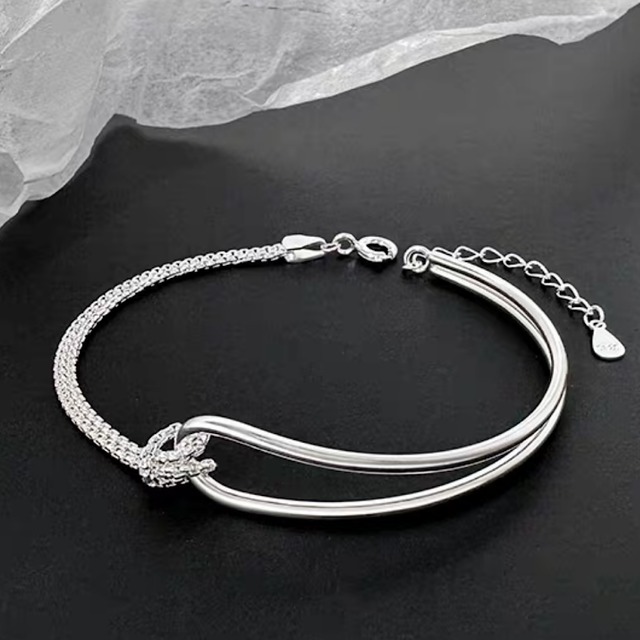 おしゃれ チェーン シルバー ブレスレット