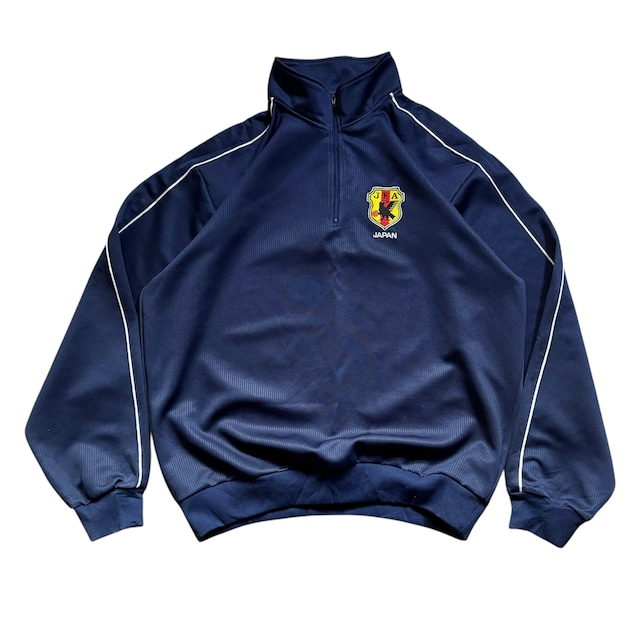 90's Asics JFA embroidery half zip jersey