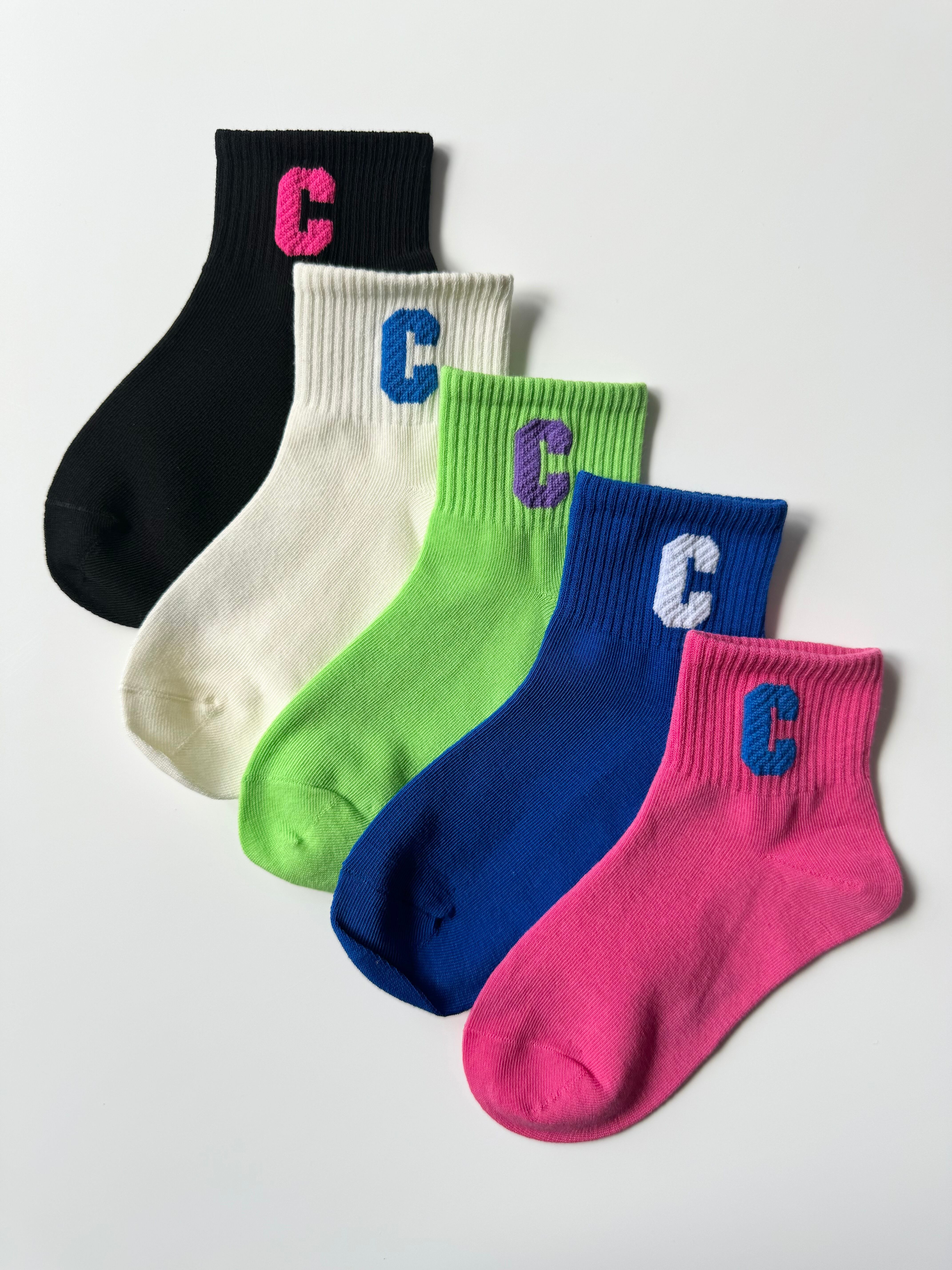 C カラフル socks 5set（14〜20cm）3506