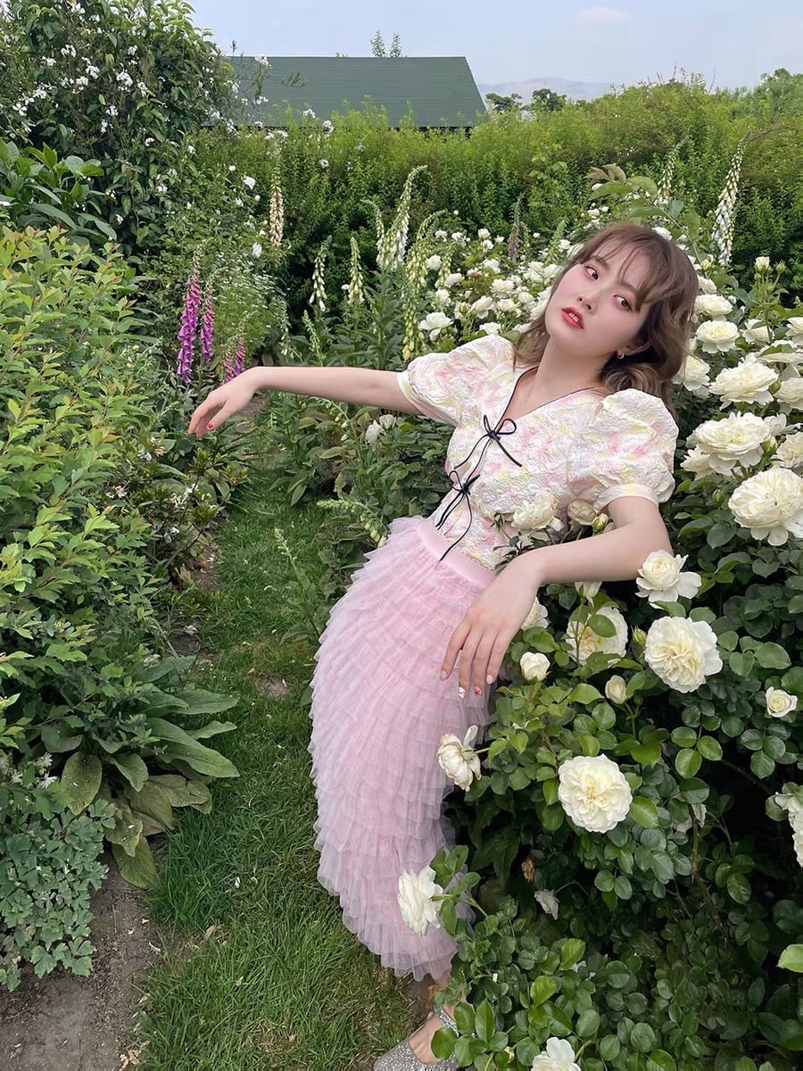 希少y2kフリル総レース花柄スカートパンツ S 新品タグ付き 花柄 レース リボン フリル スカート 姫系 y2k