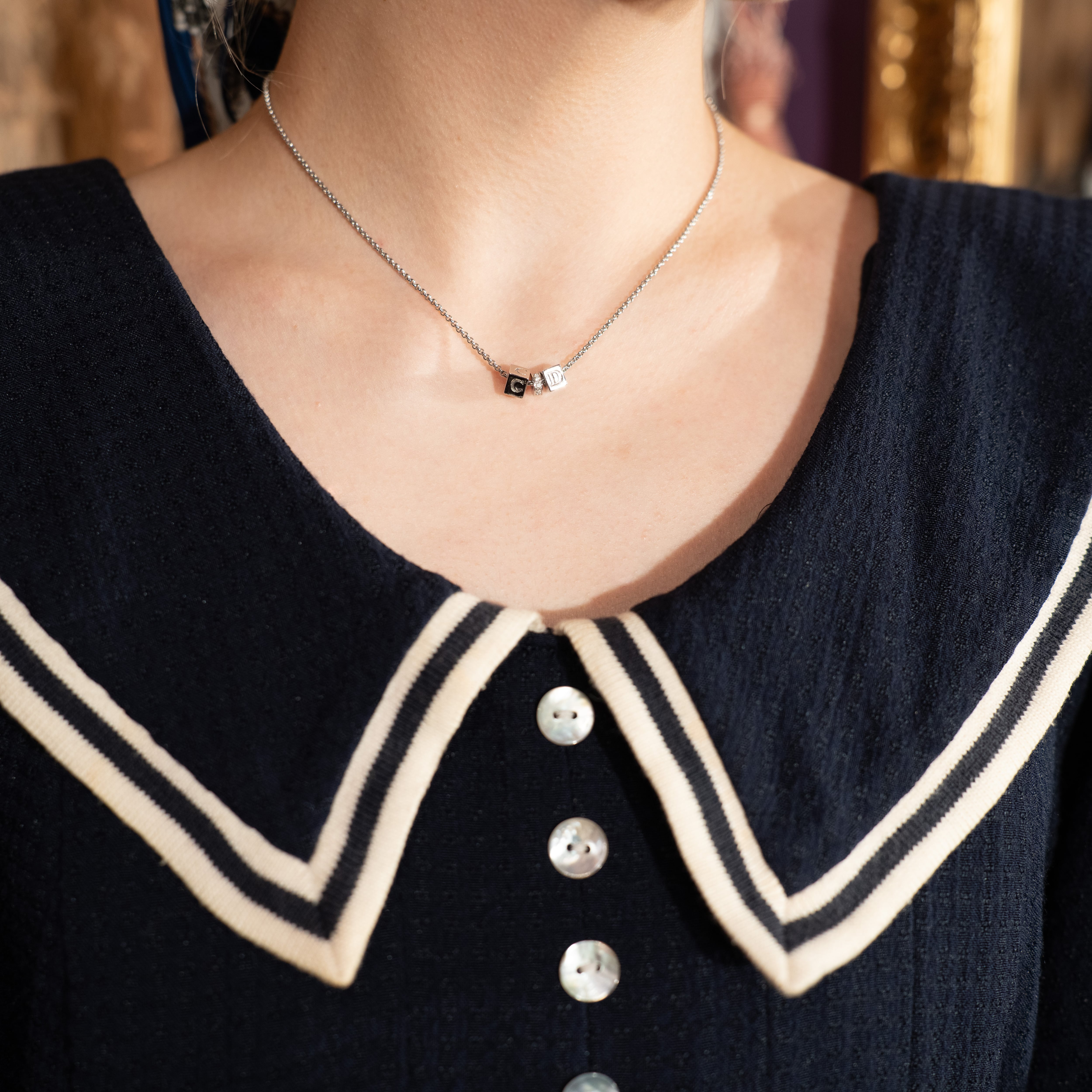 Christian Dior DICE LOGO CHAIN NECKLACE/クリスチャン Christian Dior DICE LOGO CHAIN NECKLACE/クリスチャン